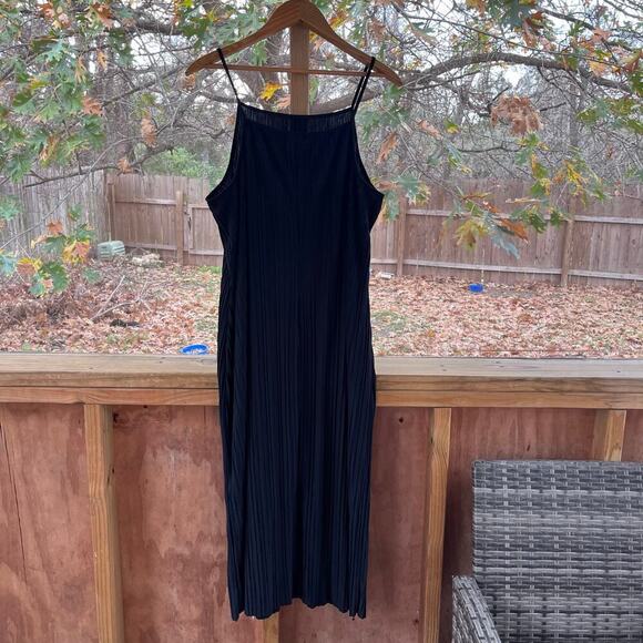 A New Day Black Pleated Sleeveless Midi Dress Size XXL. NEW - Picture 2 of 7